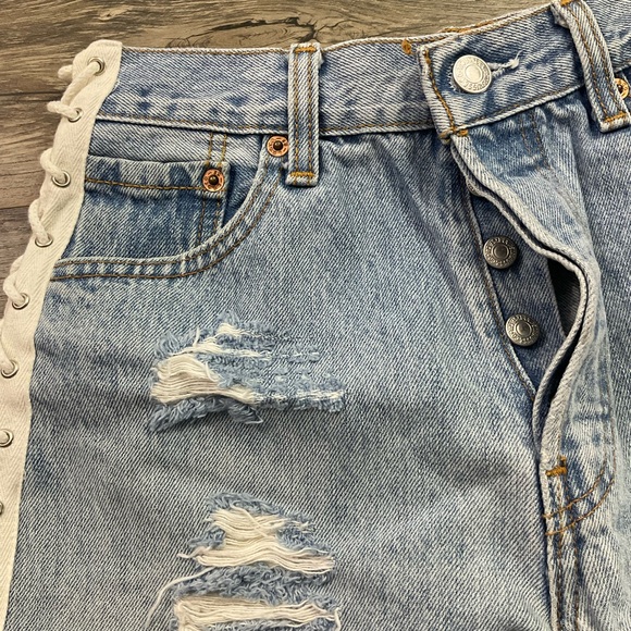 Furst Of A Kind Lace Up High Waisted Shorts Sz 25 NWOT - Picture 4 of 6